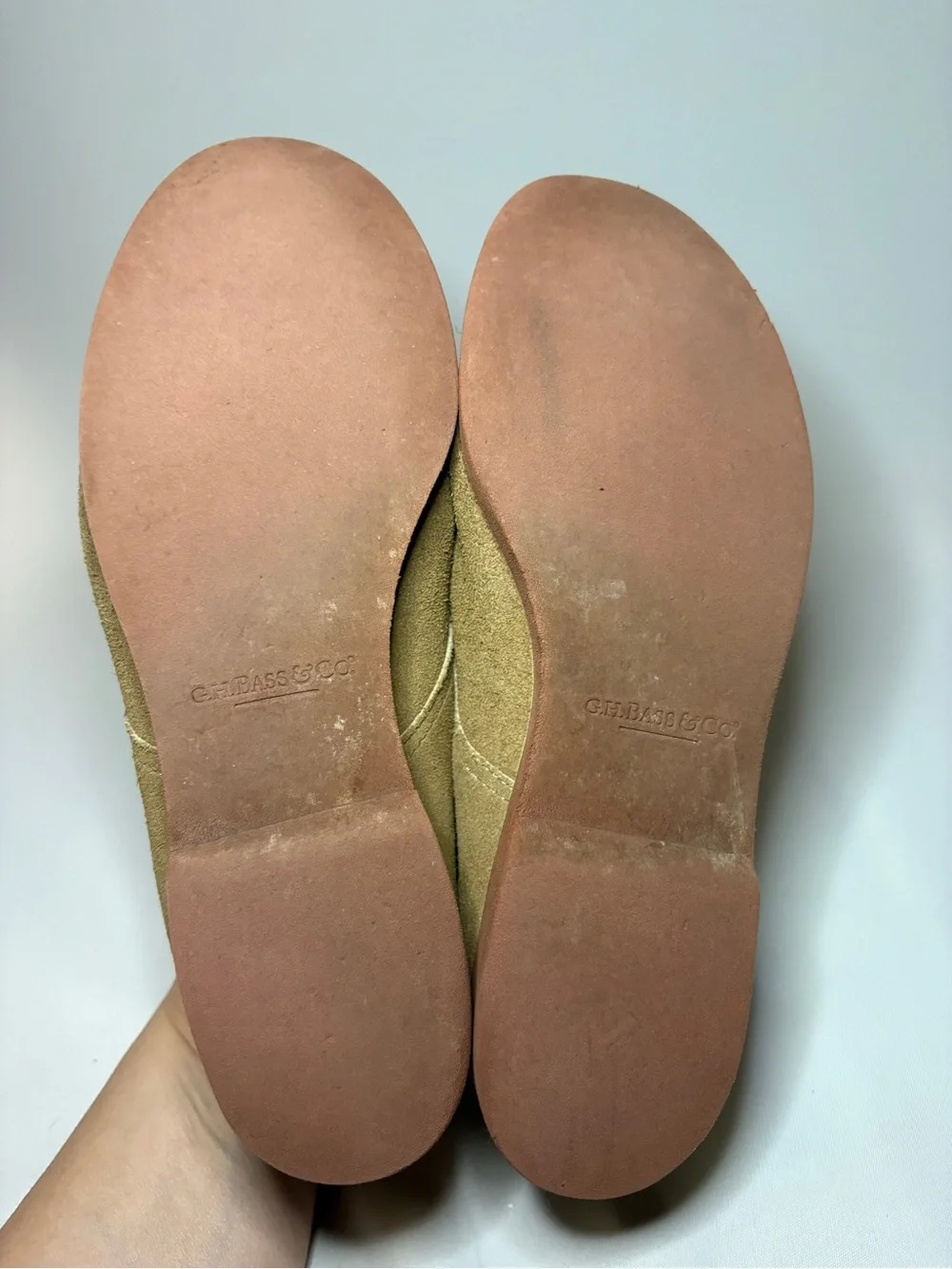 G.H.‎ Bass & Co. 'Dirty Bucks' Suede Oxford Shoes Tan/Beige Exeter Mens Size 7